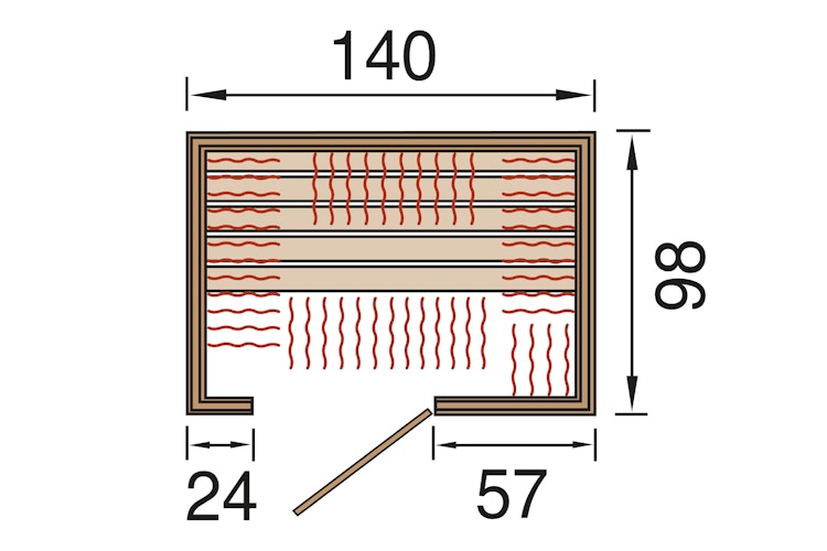 Weka Infrarotkabine Ranua Gr. 2 mit Fronteinstieg