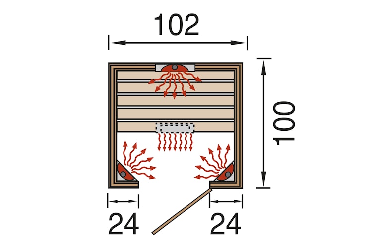 Weka Infrarot Wärmekabine Vaala Gr. 1 inkl. Linienstrahler Bild