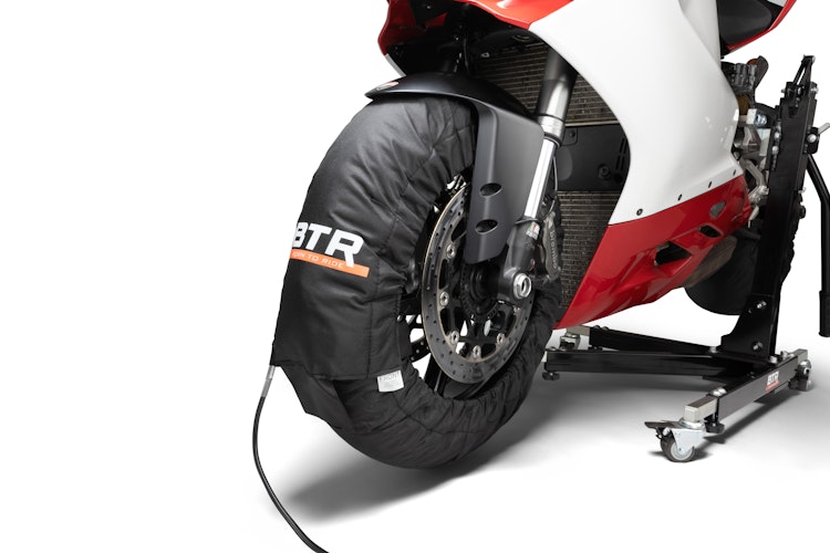 BTR Motorrad Reifenwärmer - Set mit Bluetooth, 17 Zoll Bild