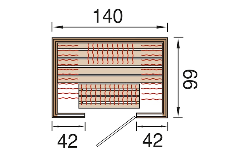 Weka Infrarotkabine Osby 1 inkl. Flächenstrahler