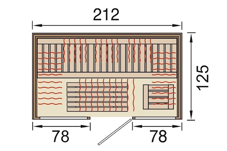 Weka Infrarotkabine Osby 2 inkl. Flächenstrahler Bild