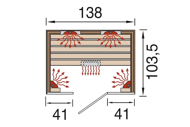 Weka Infrarot Wärmekabine Hamina Gr. 2 inkl. Linienstrahler Bild