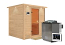 Vorschaubild Karibu Sauna Mojave - Massivholzsauna mit Fronteinstieg 38 mm