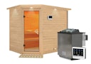 Vorschaubild Karibu Sauna Tanami - Massivholzsauna mit Eckeinstieg 38 mm