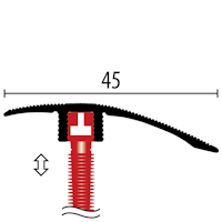 Parkettfreund PFE-Click-Anpassungsprofil PF 586D H H30 Eiche hell 1000x45 mm - 6 - 25 mm Holzdekor gerillt; mit Lamellendübel