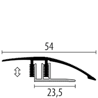 Parkettfreund Premium-Parkett-Anpassungsprofil PF 586 H H40 Ahorn 900x54 mm - 10 - 16 mm Holzdekor gerillt