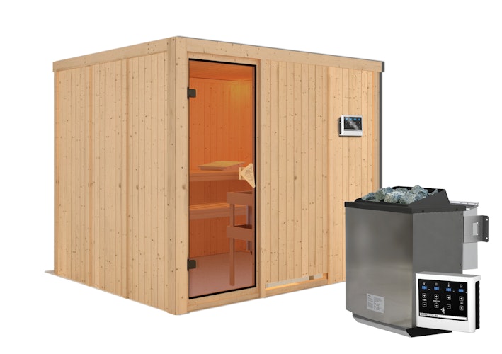 Karibu Sauna Gobin mit Fronteinstieg 68 mm