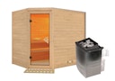Vorschaubild Karibu Sauna Tanami - Massivholzsauna mit Eckeinstieg 38 mm