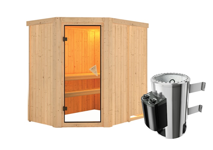 Karibu Sauna Saja - 68 mm Systemsauna - 230 Volt Plug & Play