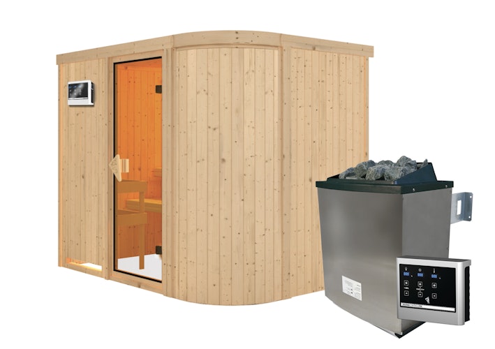 Karibu Sauna Titania 4 mit Fronteinstieg 68 mm