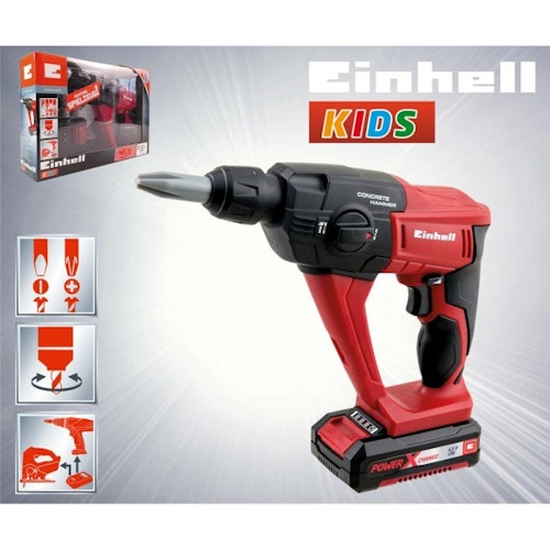 Happy People 41761 - Einhell Kids Bohrhammer Bohrmaschiene Spielzeug-Werkzeug mit Funktion Licht und Sound