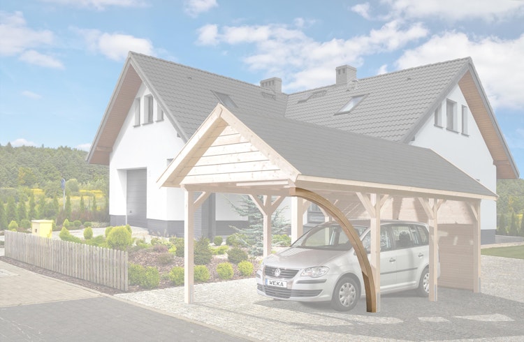 Weka Leimholzrundbogen für Einzelcarport 614/615 Leimholz Flach- und Satteldach