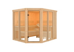 Karibu Sauna Araya Superior mit Eckeinstieg 68 mm Aktionsangebot