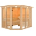 Karibu Sauna Ainur 3 Superior mit Eckeinstieg 68 mm inkl. 9-teiligem gratis ZubehörpaketBild