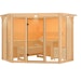 Karibu Sauna Alcinda 2 Superior mit Eckeinstieg 68 mm inkl. 9-teiligem gratis ZubehörpaketBild