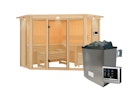 Vorschaubild Karibu Sauna Alcinda 2 Superior mit Eckeinstieg 68 mm