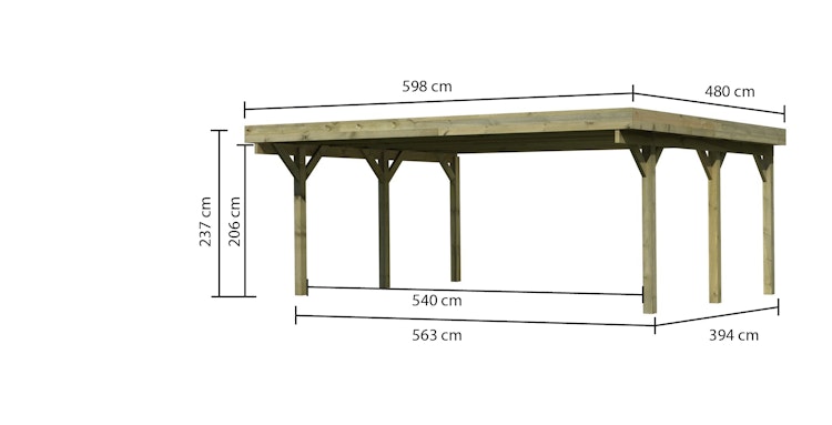 Karibu Carport Doppelcarport Classic Doppel 1