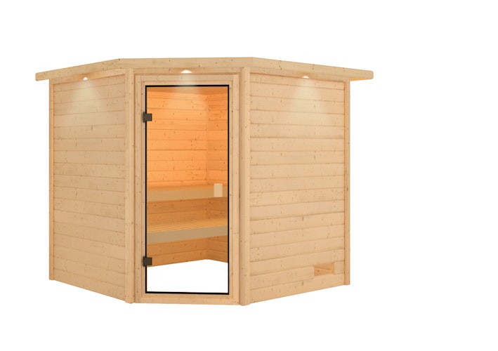 Karibu Woodfeeling Sauna Tilda - 38 mm Massivholz Aktionssauna
