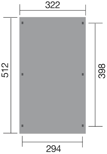 Weka Einzelcarport 617 inkl. gratis H-Pfostenker im Wert von bis zu 269,99 €