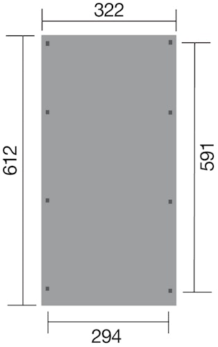 Weka Einzelcarport 617 inkl. gratis H-Pfostenker im Wert von bis zu 269,99 €