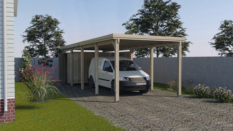 Weka Einzelcarport 617 inkl. gratis H-Pfostenker im Wert von bis zu 269,99 €