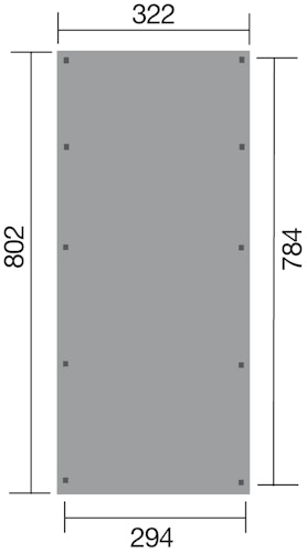 Weka Einzelcarport 617 inkl. gratis H-Pfostenker im Wert von bis zu 269,99 €