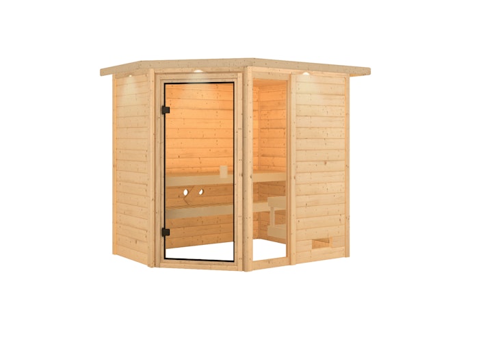 Karibu Woodfeeling Sauna Jada - 38 mm Massivholz Aktionssauna