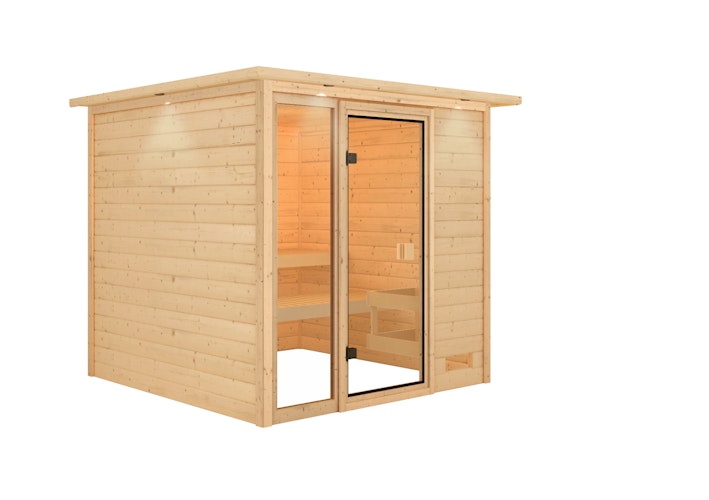 Karibu Woodfeeling Sauna Jutta - 38 mm Massivholz Aktionssauna