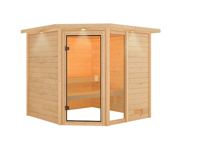 Karibu Woodfeeling Sauna Tabea - 38 mm Massivholz Aktionssauna