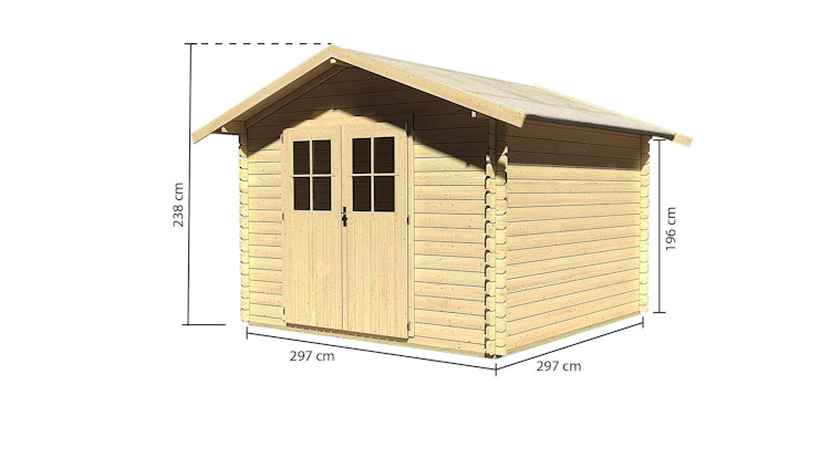 Karibu Gartenhaus Süden 6 - 28 mm inkl. gratis Innenraum-Pflegebox im Wert von 99€ Bild