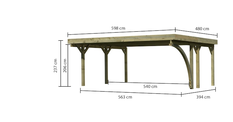 Karibu Carport Doppelcarport Classic Doppel 1