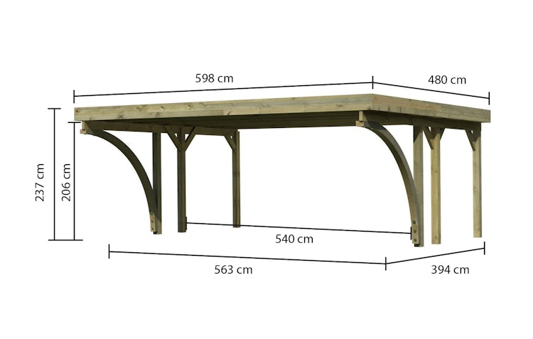 Karibu Carport Doppelcarport Classic Doppel 1