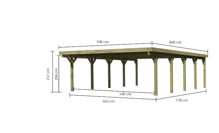 Karibu Carport Doppelcarport Classic Doppel 3