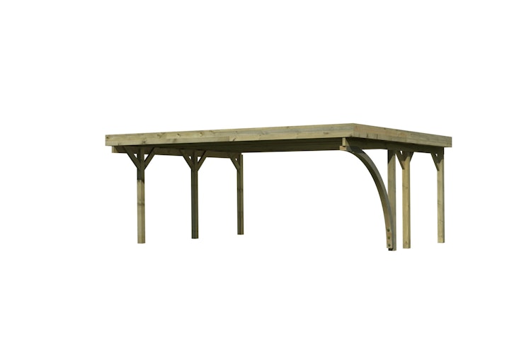 Karibu Carport Doppelcarport Classic Doppel 1 - kesseldruckimprägniert