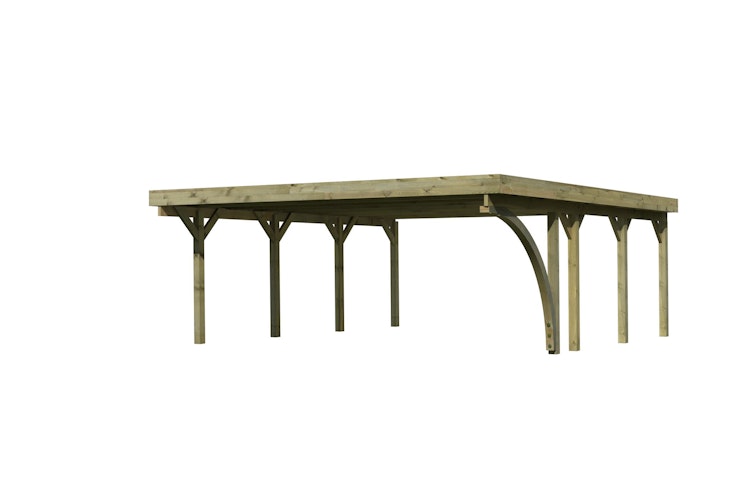 Karibu Carport Doppelcarport Classic Doppel 2 - kesseldruckimprägniert