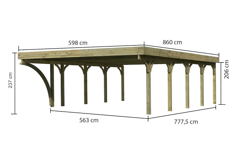 Karibu Carport Doppelcarport Classic Doppel 3