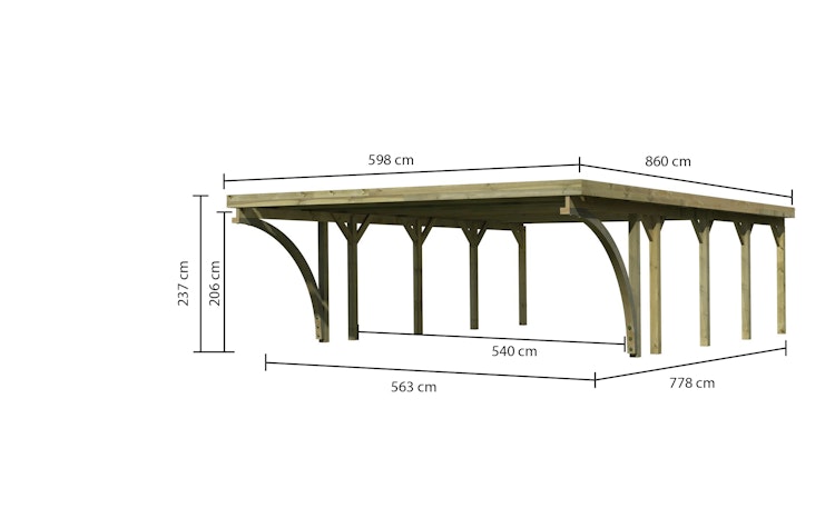 Karibu Carport Doppelcarport Classic Doppel 3