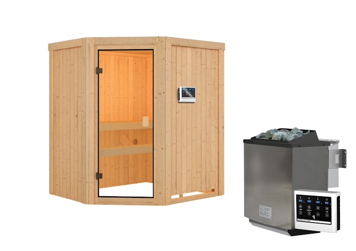 Karibu Woodfeeling Sauna Faurin - 68 mm Aktionssauna
