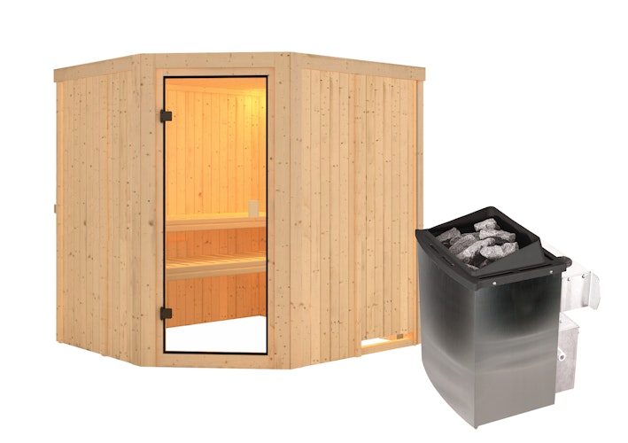 Karibu Woodfeeling Sauna Bodo - 68 mm Aktionssauna
