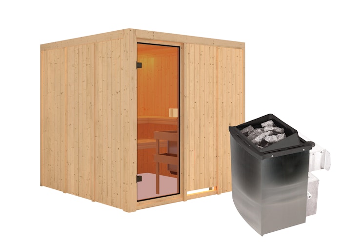 Karibu Woodfeeling Sauna Oulu - 68 mm Aktionssauna