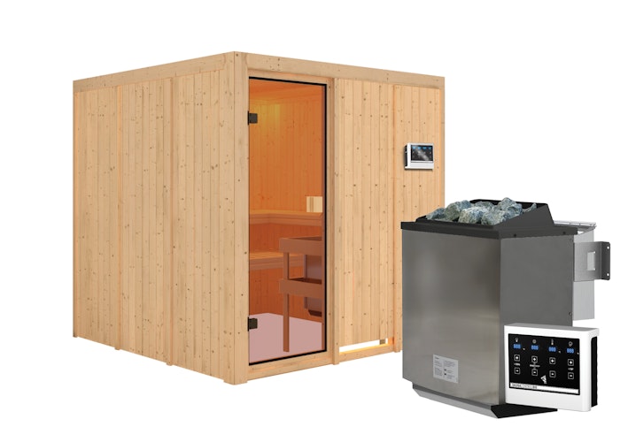 Karibu Woodfeeling Sauna Oulu - 68 mm Aktionssauna