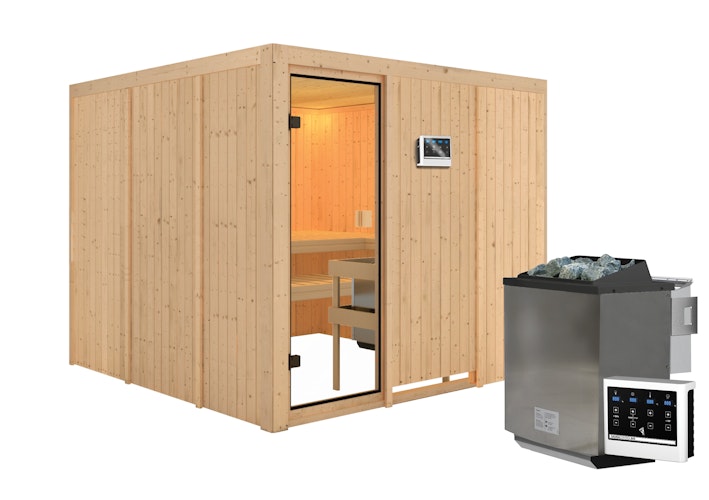 Karibu Woodfeeling Sauna Arvika - 68 mm Aktionssauna