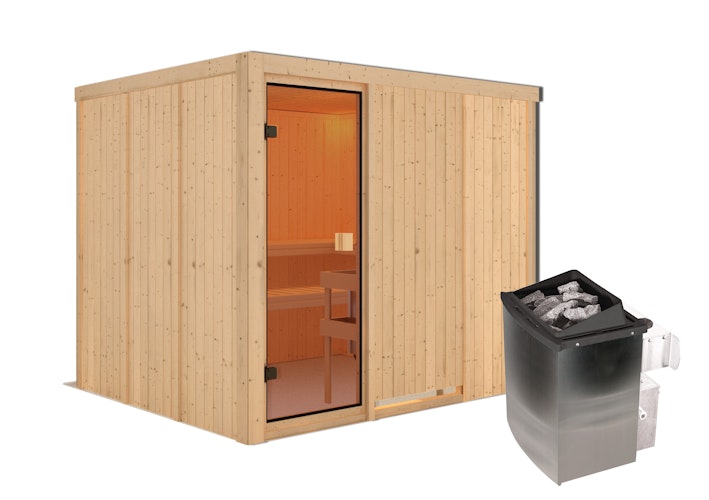 Karibu Woodfeeling Sauna Nybro - 68 mm Aktionssauna