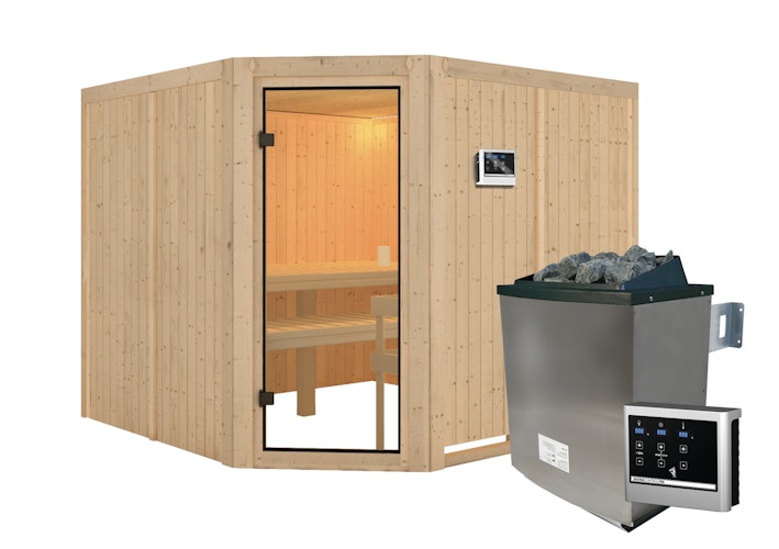 Karibu Woodfeeling Sauna Ystad - 68 mm Aktionssauna