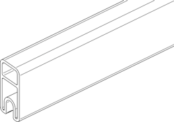 OSMO ALU-Fence/Multi-Fence Abschlussprofil 184 x 1,9 x 4,1 cm