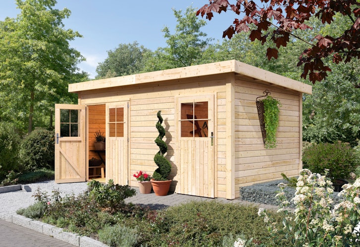 Karibu Woodfeeling Gartenhaus Mattrup - 28 mm inkl. gratis Innenraum-Pflegebox im Wert von 99€ Bild