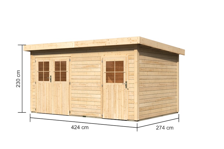 Karibu Woodfeeling Gartenhaus Mattrup - 28 mm inkl. gratis Innenraum-Pflegebox im Wert von 99€ Bild