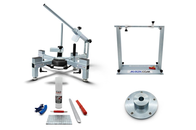 MAX2H Reifenmontiergerät EVO2 Set für BMW Einarmschwingen mit 5-Loch-Felge Bild