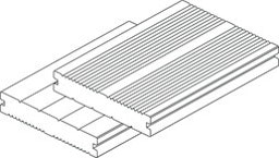 Handmuster OSMO MULTI-DECK Terrassendiele Vollprofil hellgrau 25 x 140 mm genutet oder geriffeltZubehörbild