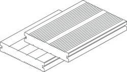 Handmuster OSMO MULTI-DECK Terrassendiele Vollprofil dunkelbraun 25 x 140 mm genutet oder geriffelt